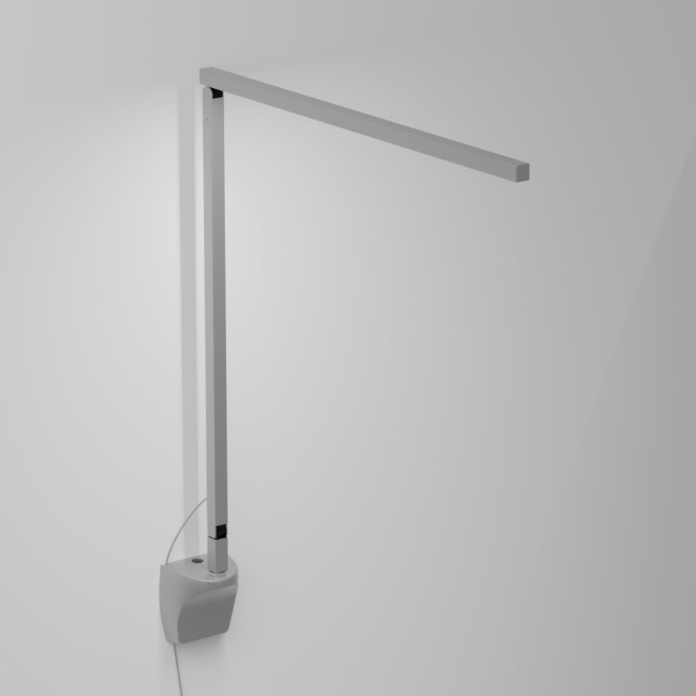 Koncept Lighting ZBD1000-D-SIL-WAL Z-Bar Solo LED Desk Lamp Gen 4 with (non-hardwired) wall mount (Daylight; Silver)